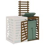 Casa si Gradina - Mobilier - Organizare si depozitare - Cosuri de gunoi - Extensie depozitare pubela de gunoi, maro miere, lemn masiv pin - Infinity.ro