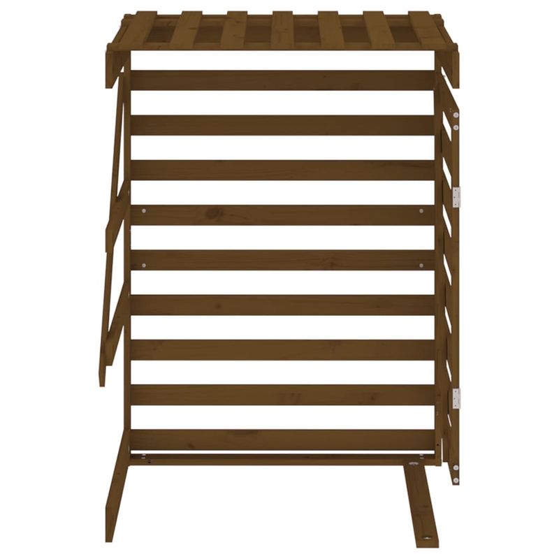 Casa si Gradina - Mobilier - Organizare si depozitare - Cosuri de gunoi - Extensie depozitare pubela de gunoi, maro miere, lemn masiv pin - Infinity.ro