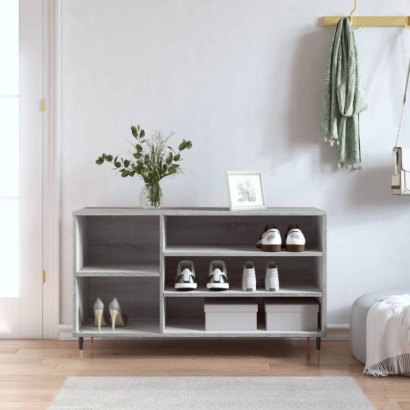 Casa si Gradina - Mobilier - Organizare si depozitare - Organizator incaltaminte - Pantofar, gri sonoma, 102x36x60 cm, lemn prelucrat - Infinity.ro