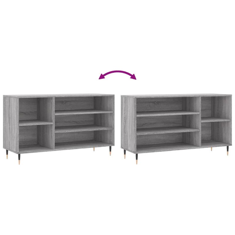 Casa si Gradina - Mobilier - Organizare si depozitare - Organizator incaltaminte - Pantofar, gri sonoma, 102x36x60 cm, lemn prelucrat - Infinity.ro