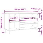 Casa si Gradina - Mobilier - Organizare si depozitare - Organizator incaltaminte - Pantofar, gri sonoma, 102x36x60 cm, lemn prelucrat - Infinity.ro