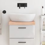 Casa si Gradina - Mobilier - Mobilier baie - Blaturi baie - Blat de baie, 40x40x(2-6) cm, lemn masiv netratat - Infinity.ro