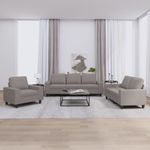 Casa si Gradina - Mobilier - Seturi de mobilier - Seturi living - Set de canapele, 3 piese, gri taupe, textil - Infinity.ro