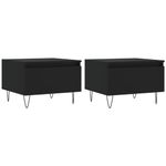 Casa si Gradina - Mobilier - Mese si birouri - Masute de cafea - Masute de cafea, 2 buc., negru, 50x46x35 cm, lemn prelucrat - Infinity.ro