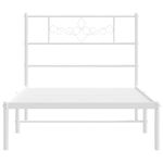 Casa si Gradina - Mobilier - Paturi si accesorii - Paturi - Cadru pat metalic cu tablie, alb, 90x200 cm - Infinity.ro
