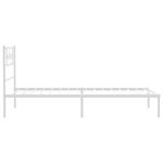 Casa si Gradina - Mobilier - Paturi si accesorii - Paturi - Cadru pat metalic cu tablie, alb, 90x200 cm - Infinity.ro