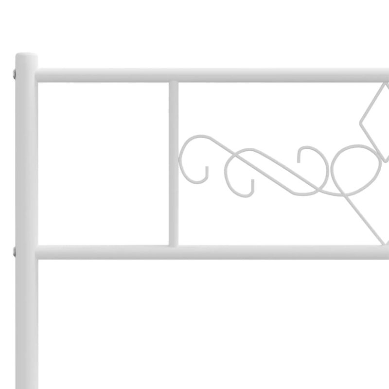 Casa si Gradina - Mobilier - Paturi si accesorii - Paturi - Cadru pat metalic cu tablie, alb, 90x200 cm - Infinity.ro