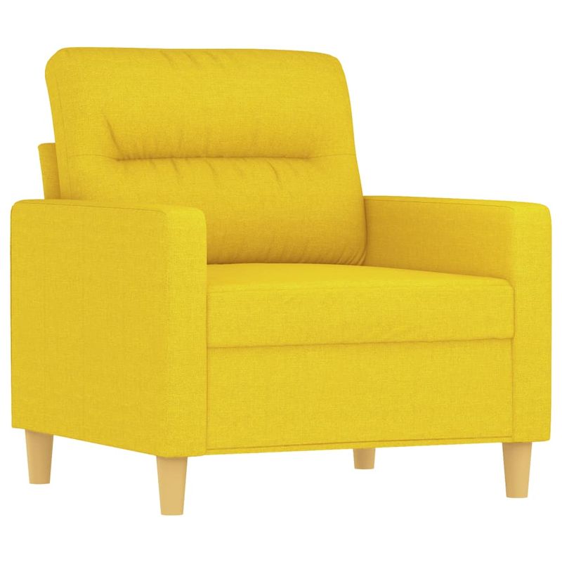 Casa si Gradina - Mobilier - Seturi de mobilier - Seturi living - Set de canapele cu perne, 3 piese, galben deschis, textil - Infinity.ro
