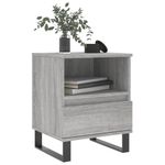 Casa si Gradina - Mobilier - Comode si corpuri - Noptiere - Noptiera, gri sonoma, 40x35x50 cm, lemn compozit - Infinity.ro