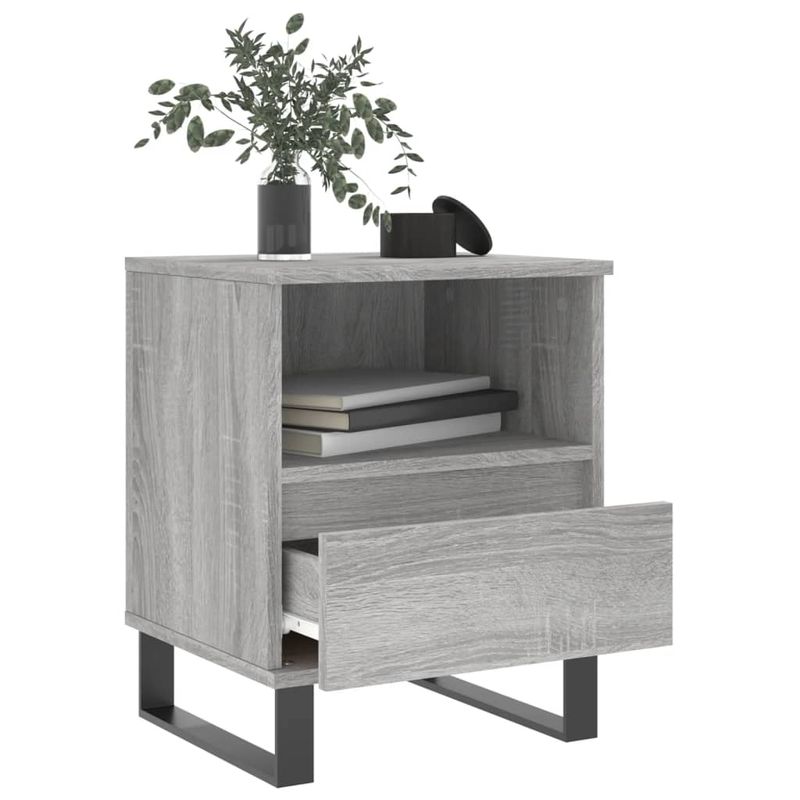 Casa si Gradina - Mobilier - Comode si corpuri - Noptiere - Noptiera, gri sonoma, 40x35x50 cm, lemn compozit - Infinity.ro