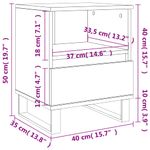 Casa si Gradina - Mobilier - Comode si corpuri - Noptiere - Noptiera, gri sonoma, 40x35x50 cm, lemn compozit - Infinity.ro