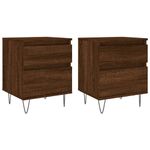 Casa si Gradina - Mobilier - Comode si corpuri - Noptiere - Noptiere, 2 buc., stejar maro, 40x35x50 cm, lemn compozit - Infinity.ro
