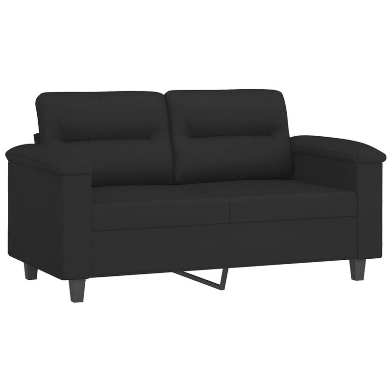 Casa si Gradina - Mobilier - Seturi de mobilier - Seturi living - Set de canapele cu perne, 2 piese, negru, microfibra - Infinity.ro