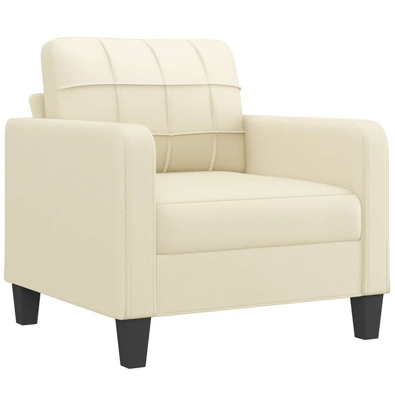 Casa si Gradina - Mobilier - Seturi de mobilier - Seturi living - Set de canapele cu perne, 4 piese, crem, piele ecologica - Infinity.ro