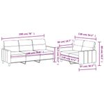 Casa si Gradina - Mobilier - Canapele si coltare - Canapele - Set de canapea cu perne, 2 piese, gri taupe, material textil - Infinity.ro