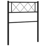 Casa si Gradina - Mobilier - Paturi si accesorii - Accesorii paturi - Tablie de pat metalica, negru, 80 cm - Infinity.ro
