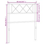 Casa si Gradina - Mobilier - Paturi si accesorii - Accesorii paturi - Tablie de pat metalica, negru, 80 cm - Infinity.ro