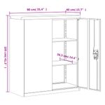 Casa si Gradina - Constructii - Depozitare, transport si protectie - Rafturi, fisete si vestiare - Fiset, gri deschis, 90x40x105 cm, otel - Infinity.ro