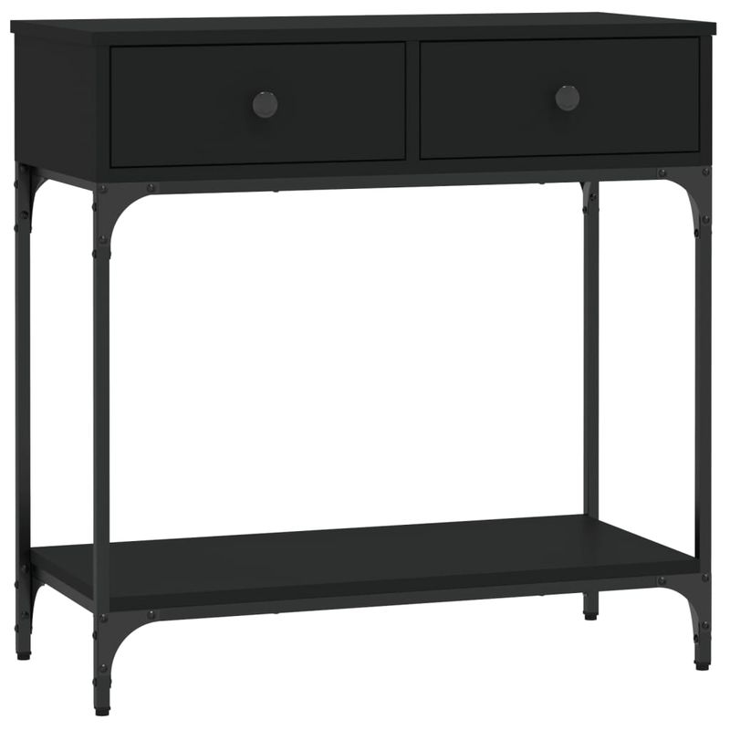 Casa si Gradina - Mobilier - Comode si corpuri - Console - Masa consola, negru, 75x34,5x75 cm, lemn prelucrat - Infinity.ro