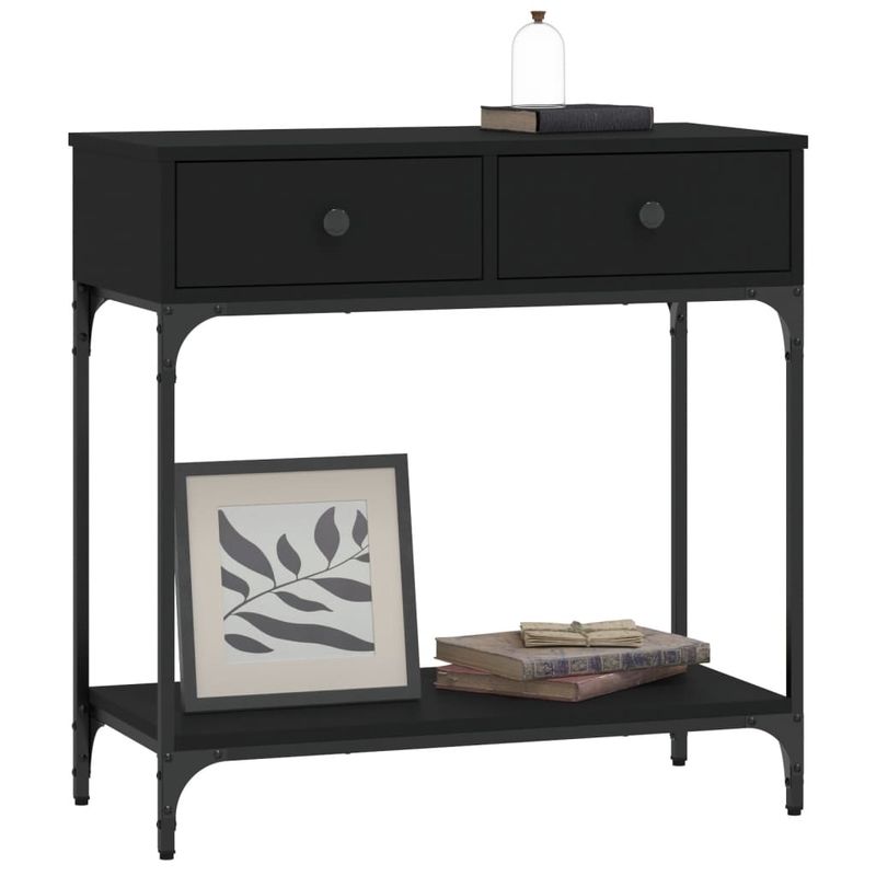 Casa si Gradina - Mobilier - Comode si corpuri - Console - Masa consola, negru, 75x34,5x75 cm, lemn prelucrat - Infinity.ro