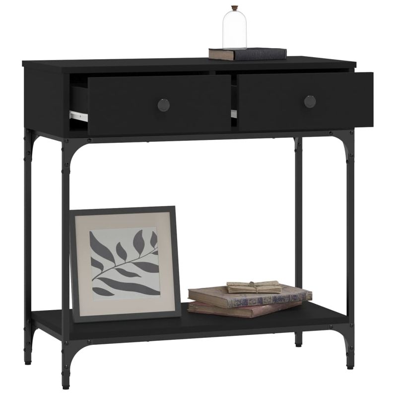 Casa si Gradina - Mobilier - Comode si corpuri - Console - Masa consola, negru, 75x34,5x75 cm, lemn prelucrat - Infinity.ro