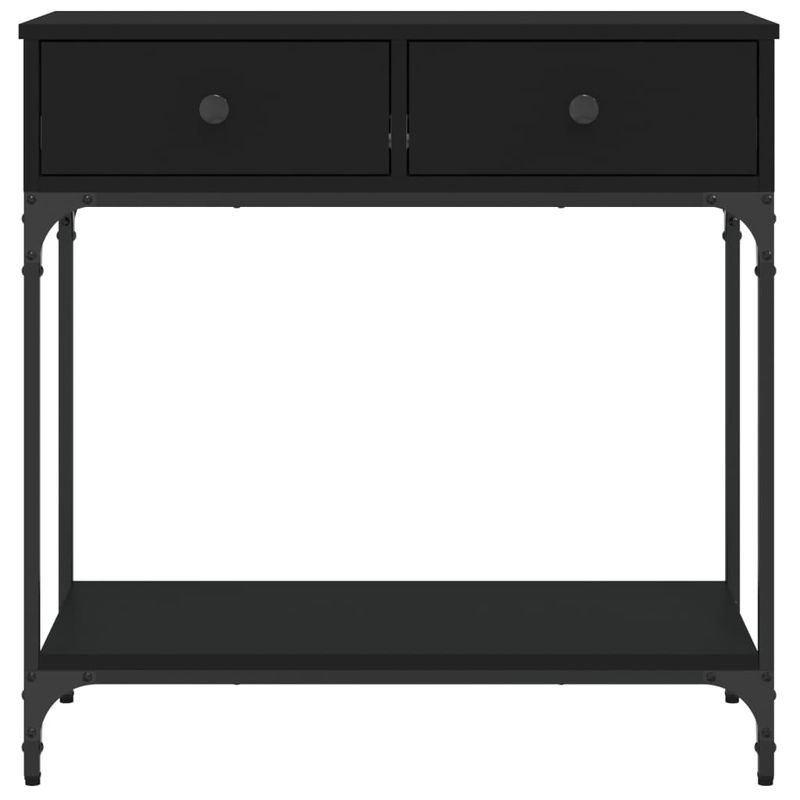 Casa si Gradina - Mobilier - Comode si corpuri - Console - Masa consola, negru, 75x34,5x75 cm, lemn prelucrat - Infinity.ro