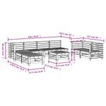 Casa si Gradina - Gradina si terasa - Mobilier exterior - Seturi mobila gradina - Set mobilier de gradina, 9 piese, lemn masiv douglas - Infinity.ro