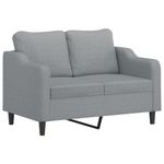 Casa si Gradina - Mobilier - Seturi de mobilier - Seturi living - Set de canapele cu perne, 2 piese, gri deschis, material textil - Infinity.ro