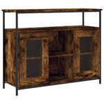 Casa si Gradina - Mobilier - Comode si corpuri - Comode - Servanta, stejar fumuriu, 100x35x80 cm, lemn prelucrat - Infinity.ro