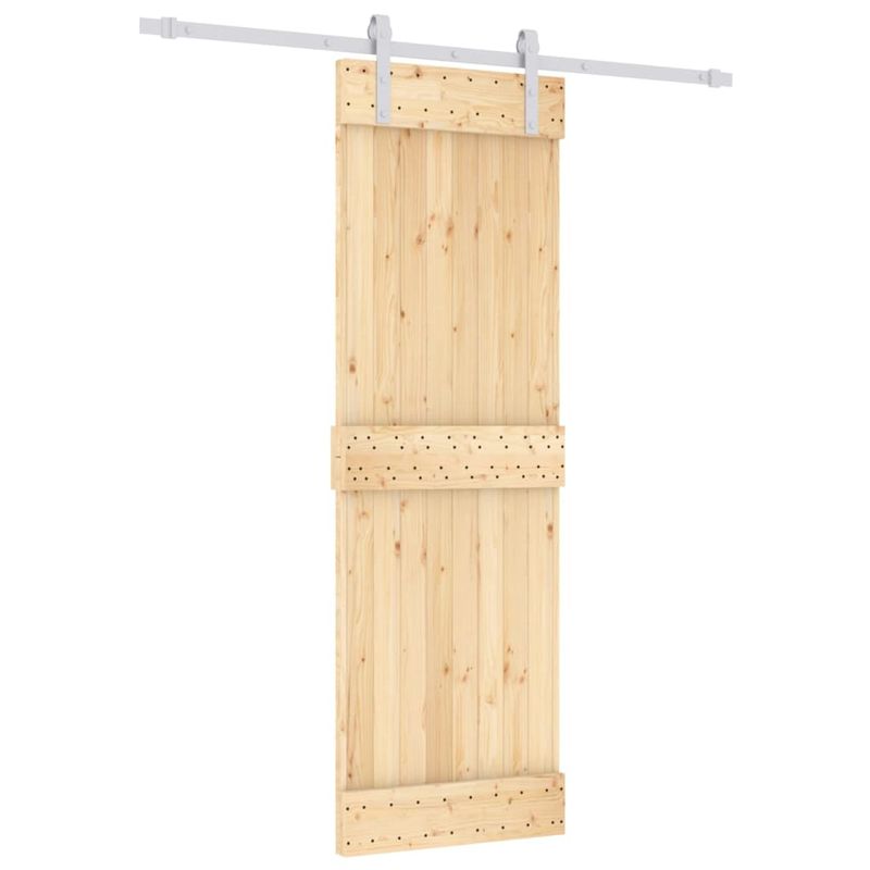 Casa si Gradina/Constructii/Usi interior, exterior si garaj/Usi interior - Usa glisanta cu set de feronerie 70x210 cm, lemn masiv de pin - Infinity.ro