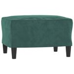 Casa si Gradina - Mobilier - Scaune si fotolii - Fotolii - Fotoliu canapea cu taburet, verde inchis, 60 cm, catifea - Infinity.ro