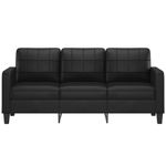 Casa si Gradina - Mobilier - Canapele si coltare - Canapele - Canapea cu 3 locuri, negru, 180 cm, piele ecologica - Infinity.ro