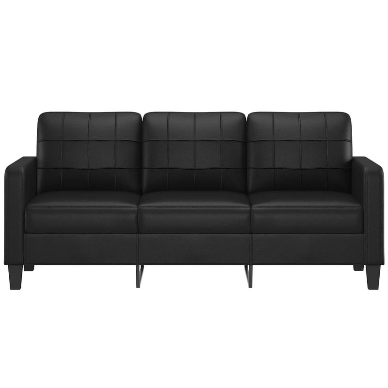 Casa si Gradina - Mobilier - Canapele si coltare - Canapele - Canapea cu 3 locuri, negru, 180 cm, piele ecologica - Infinity.ro