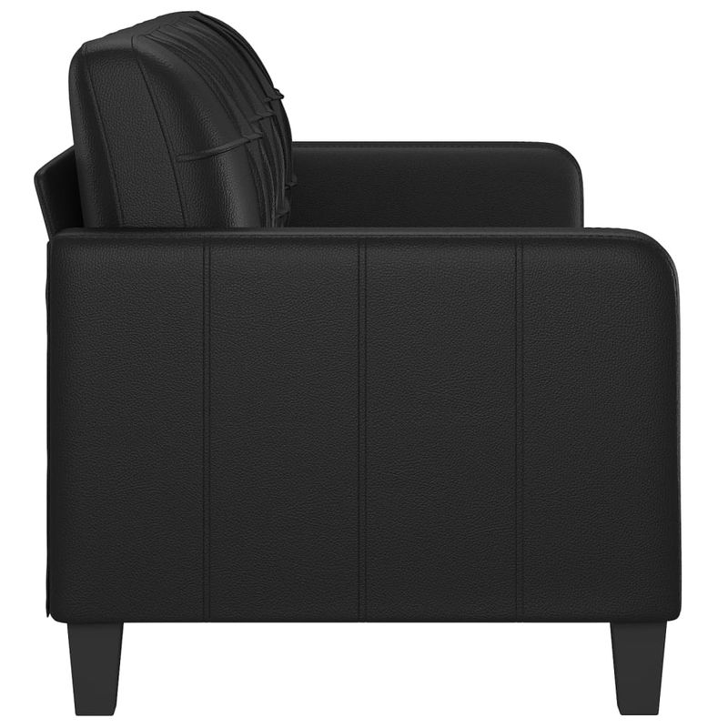 Casa si Gradina - Mobilier - Canapele si coltare - Canapele - Canapea cu 3 locuri, negru, 180 cm, piele ecologica - Infinity.ro