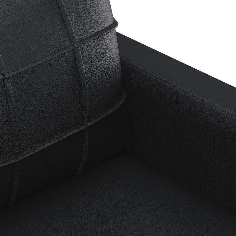 Casa si Gradina - Mobilier - Canapele si coltare - Canapele - Canapea cu 3 locuri, negru, 180 cm, piele ecologica - Infinity.ro
