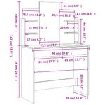 Casa si Gradina - Mobilier - Comode si corpuri - Masute de toaleta - Masa de toaleta cu oglinda, alb, 96x39x142 cm - Infinity.ro