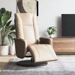 Ingrijire personala si Cosmetice - Sanatate si wellness - Articole wellness - Fotolii de masaj - Fotoliu de masaj rabatabil, cappuccino, piele ecologica - Infinity.ro
