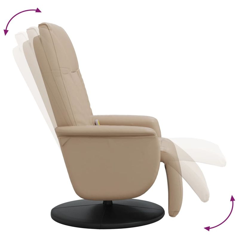 Ingrijire personala si Cosmetice - Sanatate si wellness - Articole wellness - Fotolii de masaj - Fotoliu de masaj rabatabil, cappuccino, piele ecologica - Infinity.ro