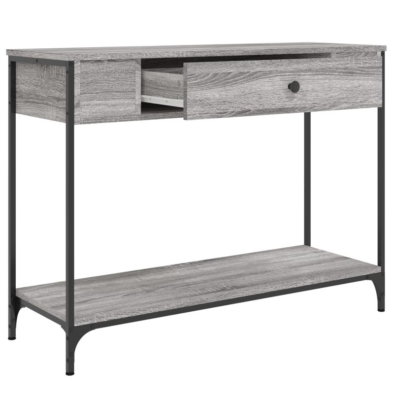 Casa si Gradina - Mobilier - Comode si corpuri - Console - Masuta consola, gri sonoma, 100x34,5x75 cm, lemn prelucrat - Infinity.ro