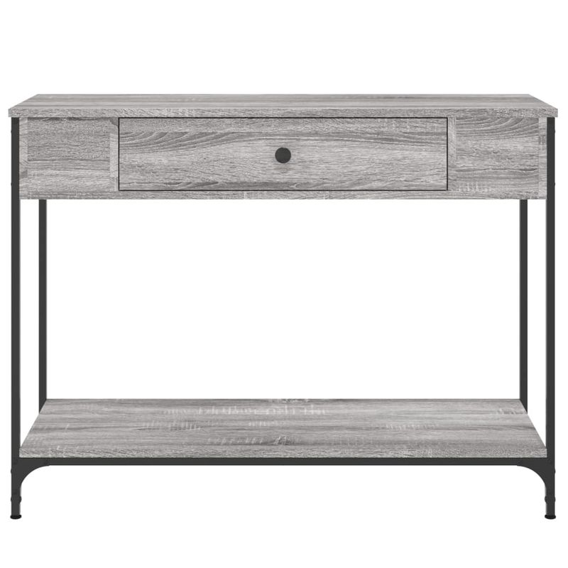 Casa si Gradina - Mobilier - Comode si corpuri - Console - Masuta consola, gri sonoma, 100x34,5x75 cm, lemn prelucrat - Infinity.ro