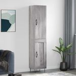 Casa si Gradina - Mobilier - Comode si corpuri - Comode - Dulap inalt, gri sonoma, 34,5x34x180 cm, lemn prelucrat - Infinity.ro