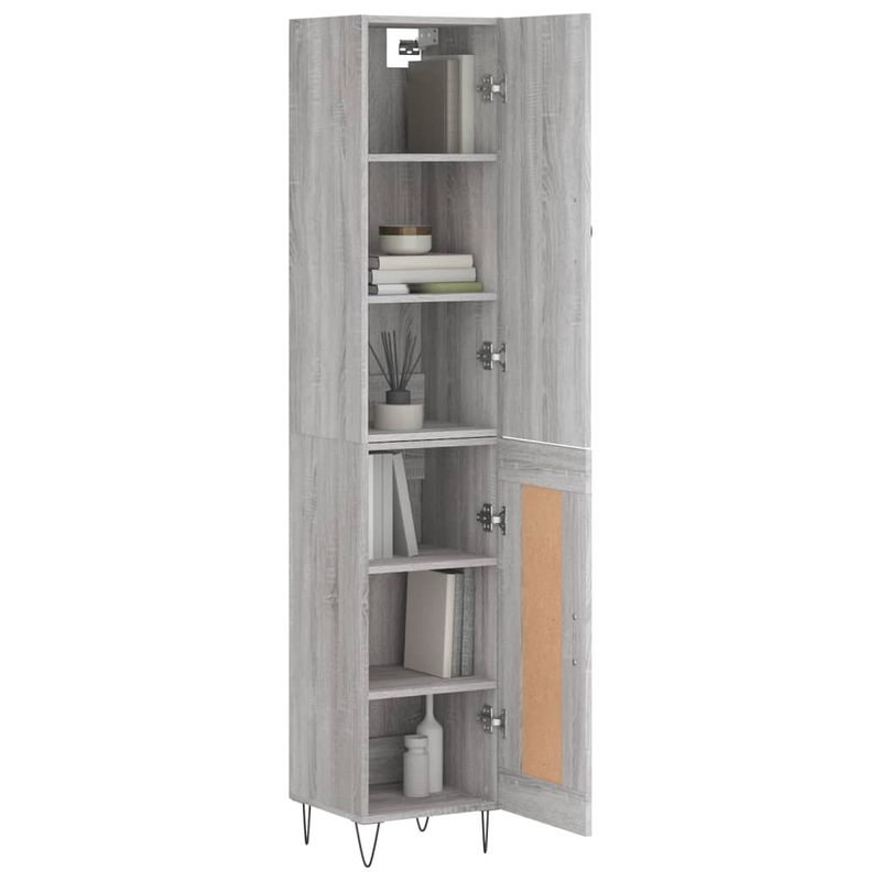 Casa si Gradina - Mobilier - Comode si corpuri - Comode - Dulap inalt, gri sonoma, 34,5x34x180 cm, lemn prelucrat - Infinity.ro