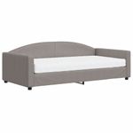 Casa si Gradina - Mobilier - Paturi si accesorii - Paturi - Pat de zi cu saltea, gri taupe, 100x200 cm, textil - Infinity.ro