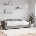 Casa si Gradina - Mobilier - Paturi si accesorii - Paturi - Pat de zi cu saltea, gri taupe, 100x200 cm, textil - Infinity.ro