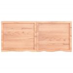 Casa si Gradina - Mobilier - Mobilier baie - Blaturi baie - Blat de baie, maro deschis, 140x60x(2-6) cm, lemn masiv tratat - Infinity.ro