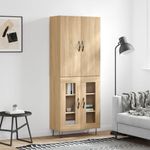 Casa si Gradina - Mobilier - Comode si corpuri - Comode - Dulap inalt, stejar sonoma, 69,5x34x180 cm, lemn compozit - Infinity.ro