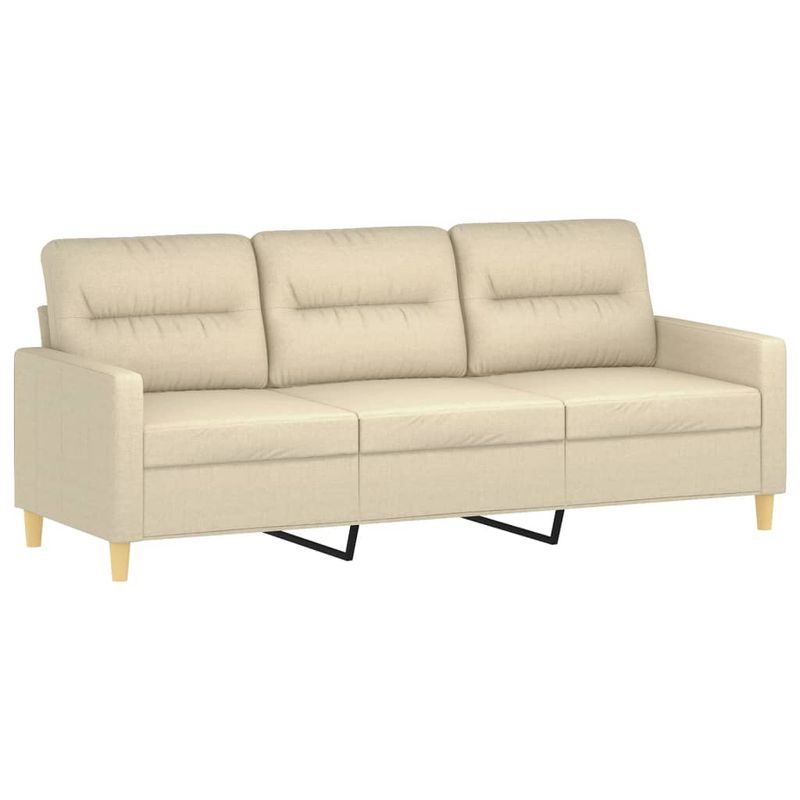 Casa si Gradina - Mobilier - Seturi de mobilier - Seturi living - Set de canapele cu perne, 3 piese, crem, textil - Infinity.ro