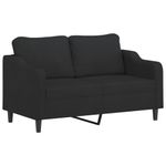 Casa si Gradina - Mobilier - Canapele si coltare - Canapele - Canapea cu 2 locuri, negru, 140 cm, material textil - Infinity.ro