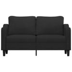 Casa si Gradina - Mobilier - Canapele si coltare - Canapele - Canapea cu 2 locuri, negru, 140 cm, material textil - Infinity.ro