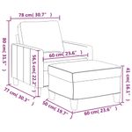 Casa si Gradina - Mobilier - Scaune si fotolii - Fotolii - Fotoliu canapea cu taburet, negru, 60 cm, piele ecologica - Infinity.ro